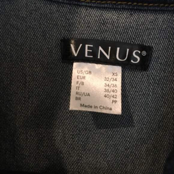 XS Venus blue Jean jacket with cold shoulder worn only twice - Picture 2 of 3